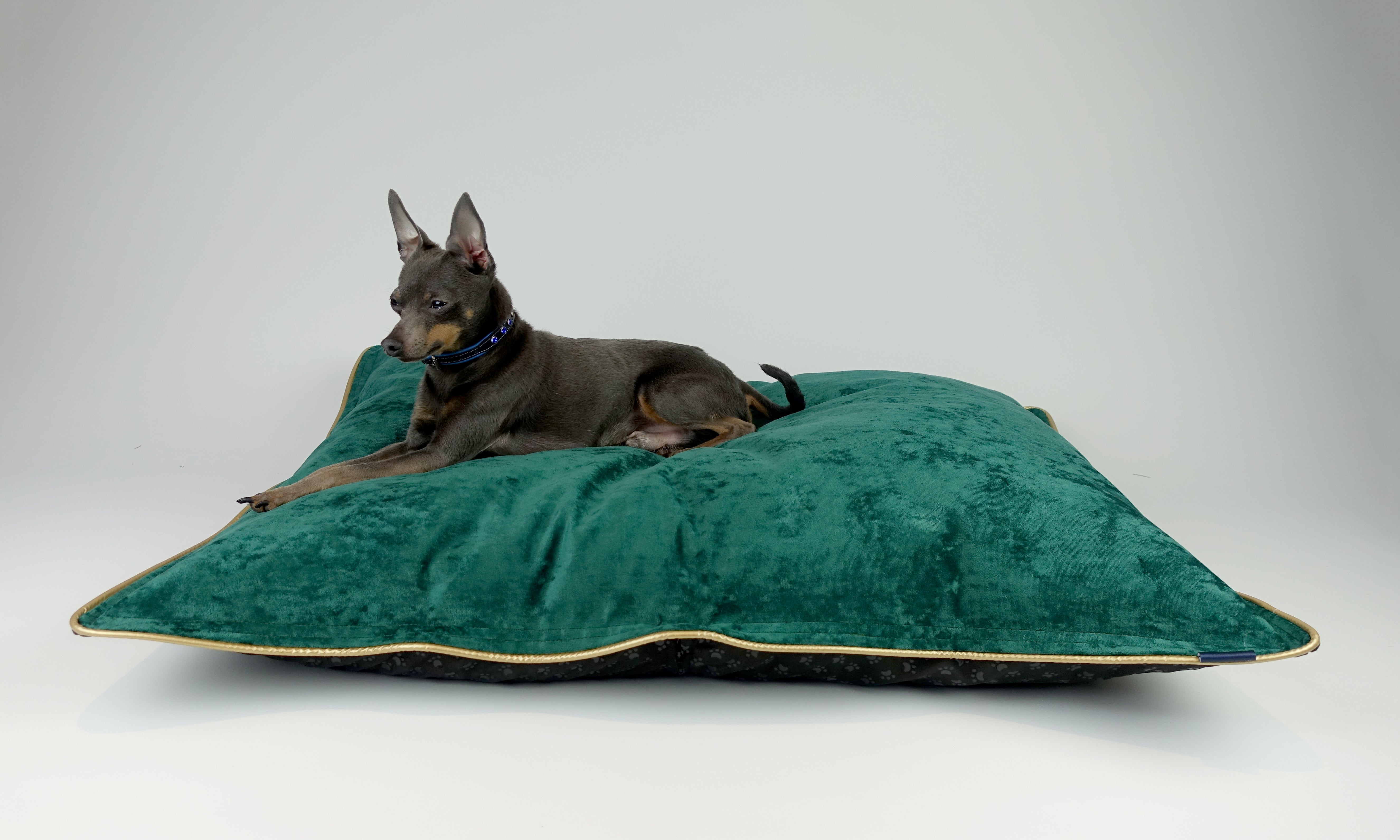 Scuff Tough Dog Bed - Green Velvet